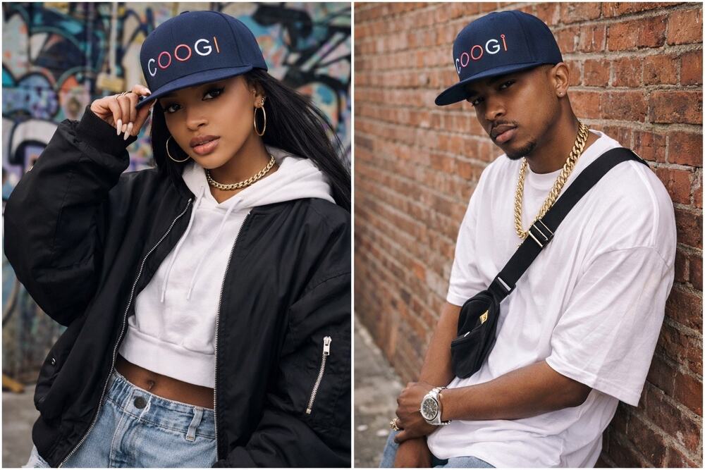 Coogi Baseball Cap Hat new blue spell out